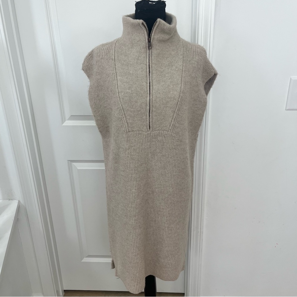 Yest The Netherlands‎  Anna-lena Slipover Tunic NEW Sz 6 Wool Blend Sand/Tan